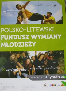 Plakat Polsko - Litewskiego Funduszu Wymiany Młodzieży